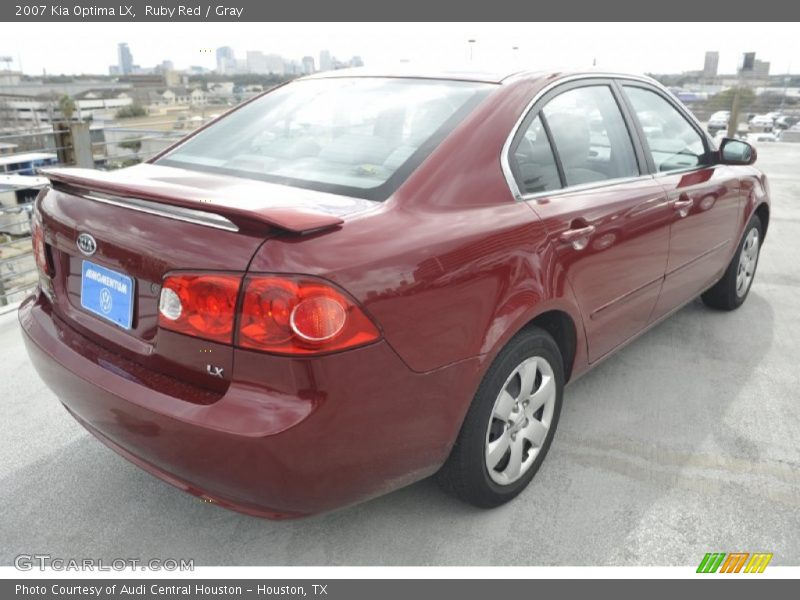Ruby Red / Gray 2007 Kia Optima LX