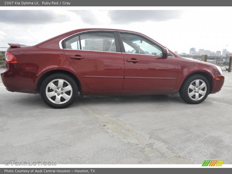 Ruby Red / Gray 2007 Kia Optima LX