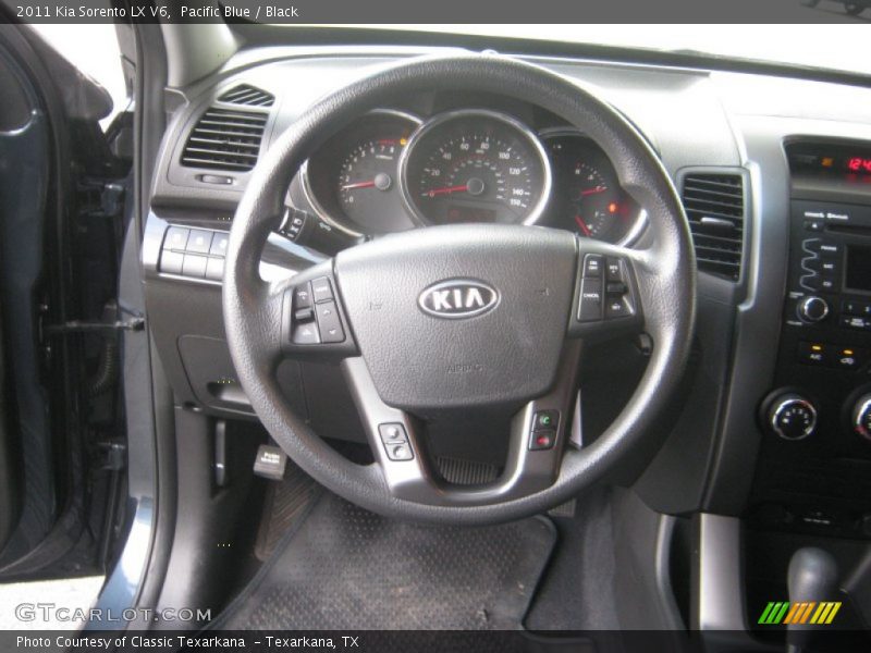 Pacific Blue / Black 2011 Kia Sorento LX V6