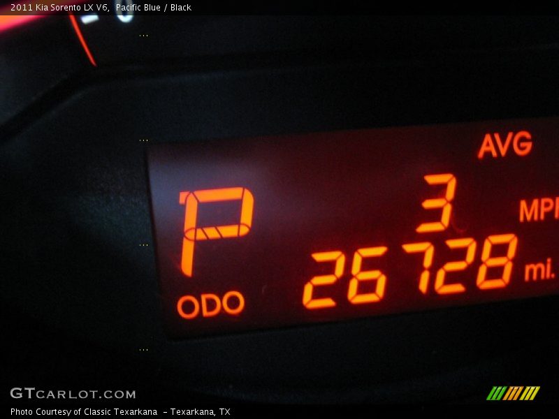 Pacific Blue / Black 2011 Kia Sorento LX V6