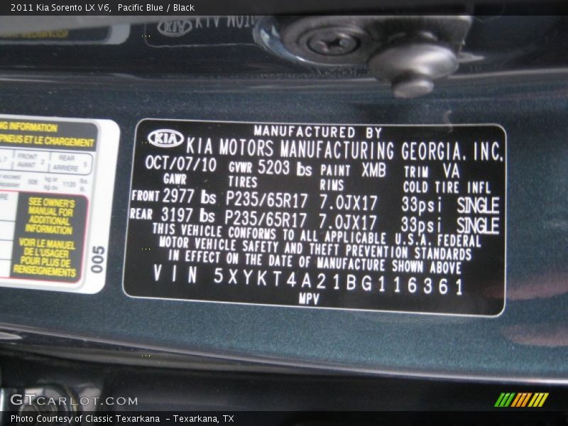 XMB - 2011 Kia Sorento LX V6