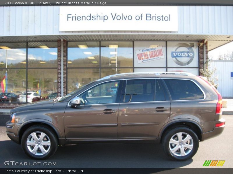 Twilight Bronze Metallic / Beige 2013 Volvo XC90 3.2 AWD