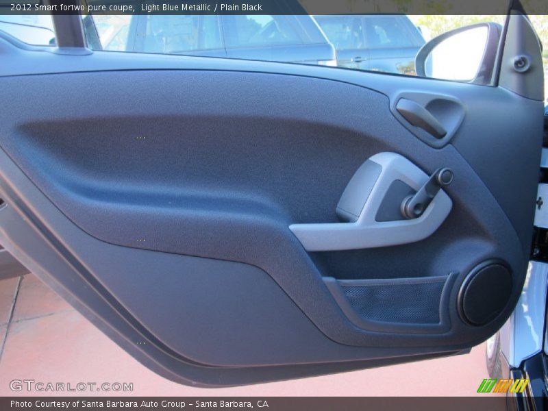Light Blue Metallic / Plain Black 2012 Smart fortwo pure coupe
