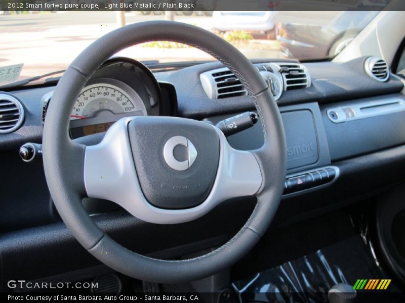 Light Blue Metallic / Plain Black 2012 Smart fortwo pure coupe