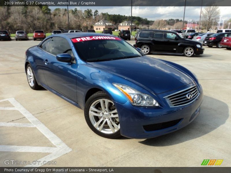Athens Blue / Graphite 2009 Infiniti G 37 Convertible