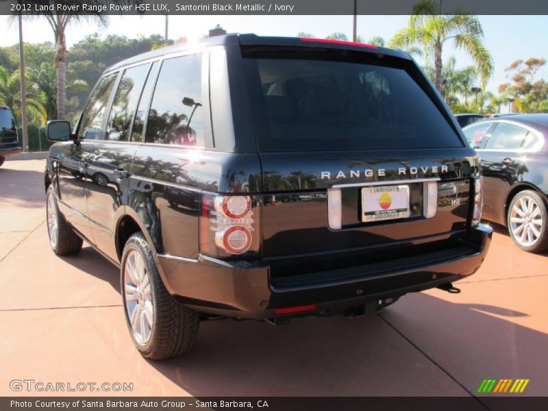 Santorini Black Metallic / Ivory 2012 Land Rover Range Rover HSE LUX
