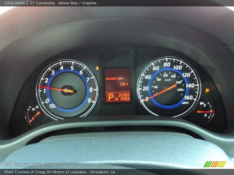 Athens Blue / Graphite 2009 Infiniti G 37 Convertible