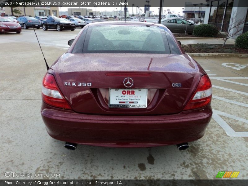 Storm Red Metallic / Beige 2007 Mercedes-Benz SLK 350 Roadster