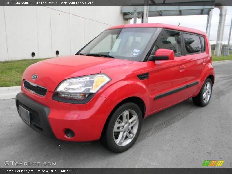 Molten Red / Black Soul Logo Cloth 2010 Kia Soul +