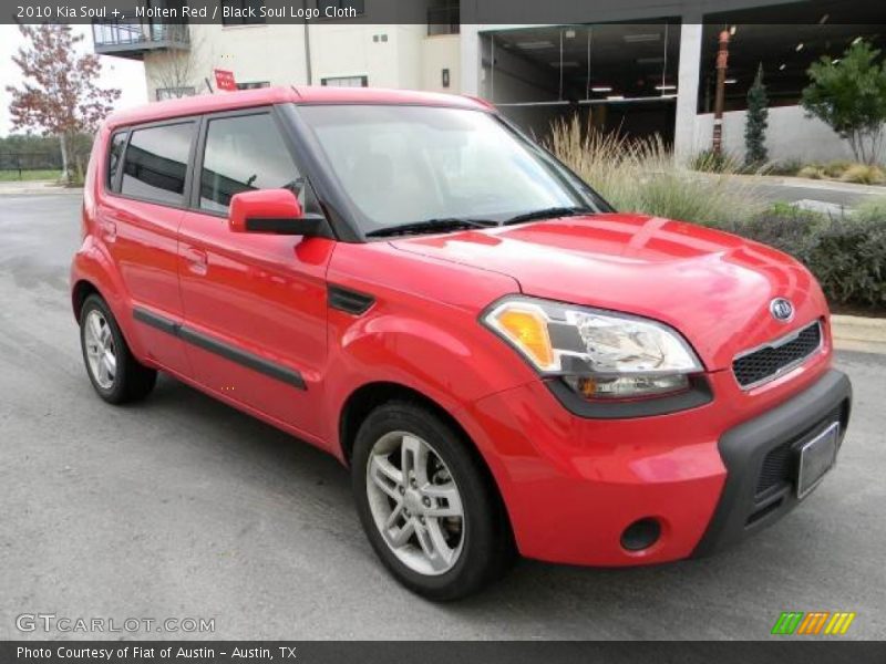 Molten Red / Black Soul Logo Cloth 2010 Kia Soul +
