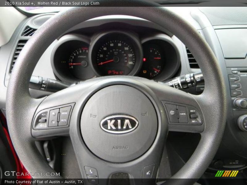 Molten Red / Black Soul Logo Cloth 2010 Kia Soul +