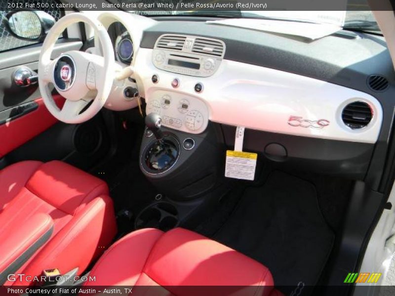 Dashboard of 2012 500 c cabrio Lounge