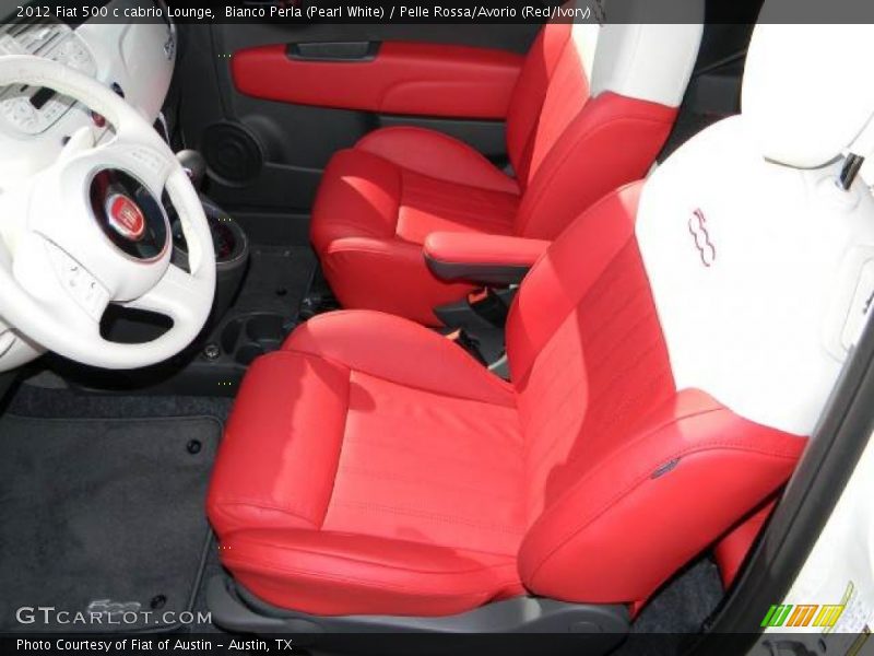  2012 500 c cabrio Lounge Pelle Rossa/Avorio (Red/Ivory) Interior