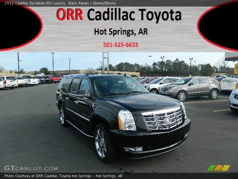 Black Raven / Ebony/Ebony 2012 Cadillac Escalade ESV Luxury
