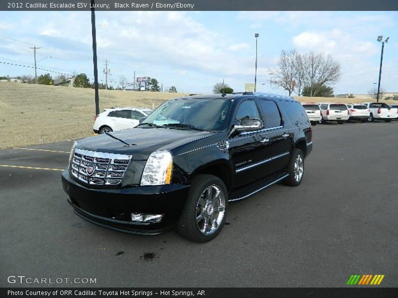 Black Raven / Ebony/Ebony 2012 Cadillac Escalade ESV Luxury