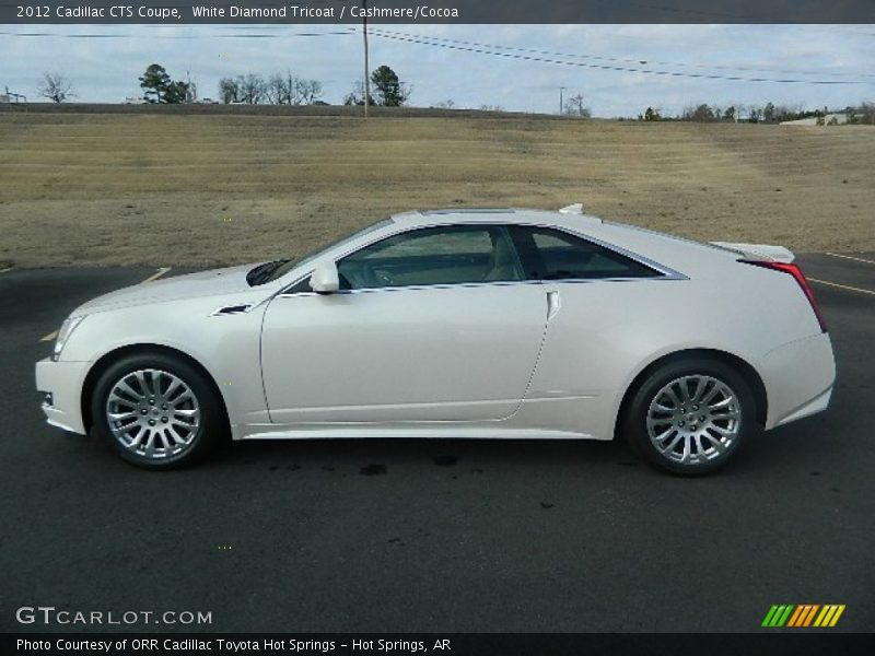 White Diamond Tricoat / Cashmere/Cocoa 2012 Cadillac CTS Coupe