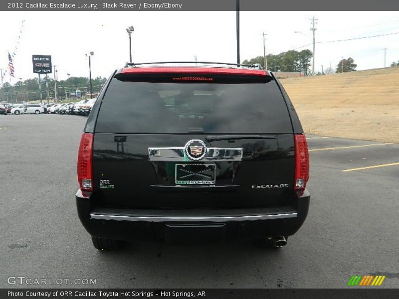 Black Raven / Ebony/Ebony 2012 Cadillac Escalade Luxury