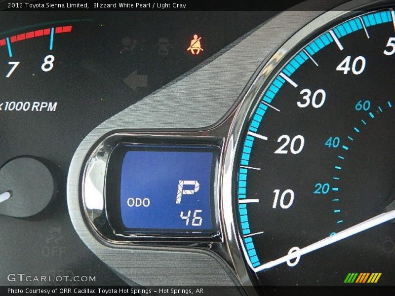 Blizzard White Pearl / Light Gray 2012 Toyota Sienna Limited
