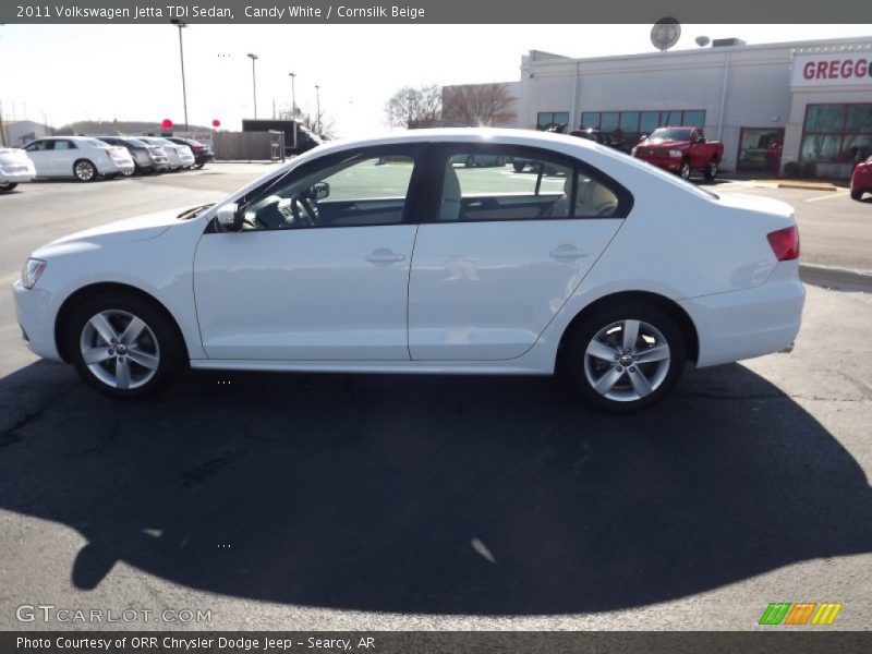 Candy White / Cornsilk Beige 2011 Volkswagen Jetta TDI Sedan