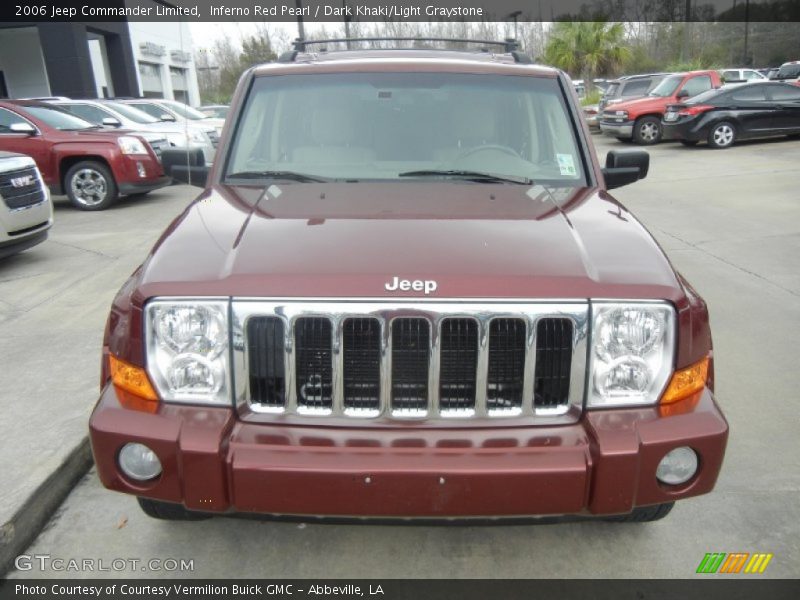 Inferno Red Pearl / Dark Khaki/Light Graystone 2006 Jeep Commander Limited