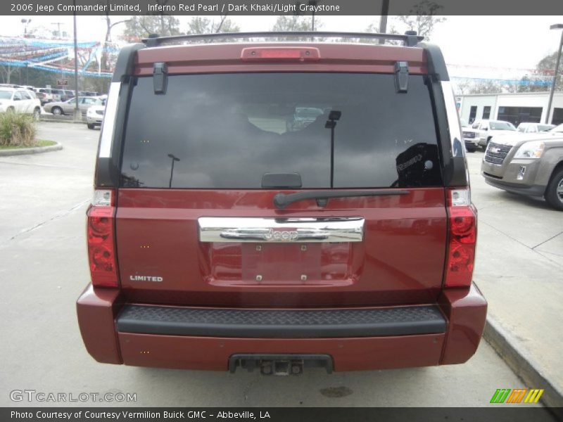 Inferno Red Pearl / Dark Khaki/Light Graystone 2006 Jeep Commander Limited