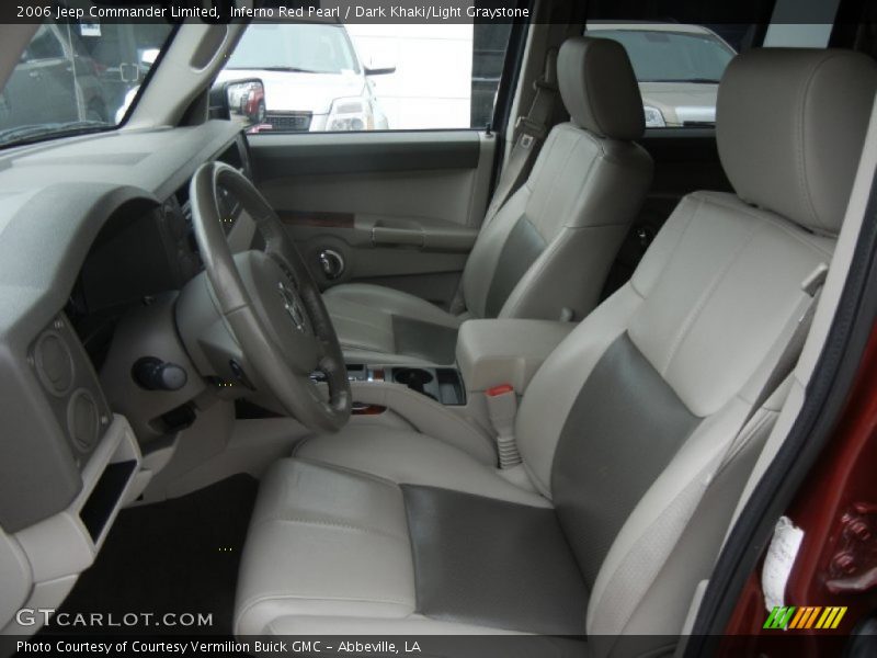 Inferno Red Pearl / Dark Khaki/Light Graystone 2006 Jeep Commander Limited