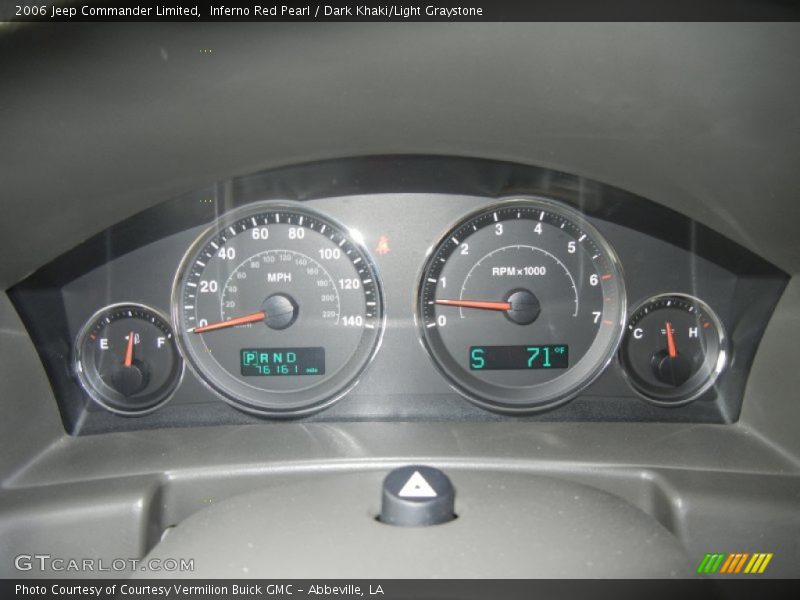 Inferno Red Pearl / Dark Khaki/Light Graystone 2006 Jeep Commander Limited