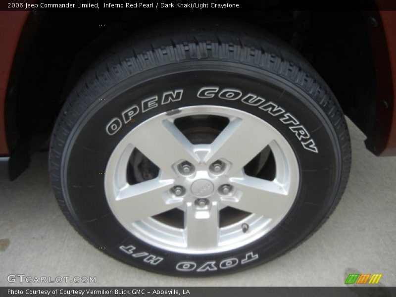 Inferno Red Pearl / Dark Khaki/Light Graystone 2006 Jeep Commander Limited