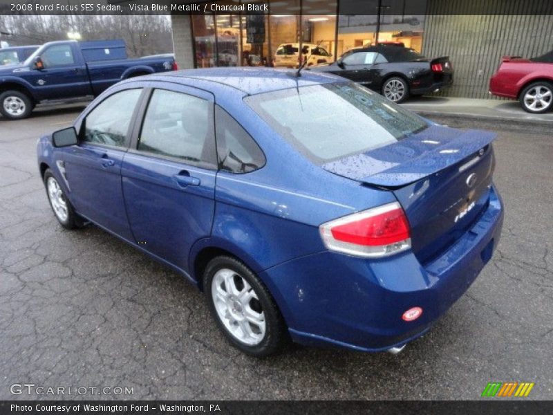 Vista Blue Metallic / Charcoal Black 2008 Ford Focus SES Sedan