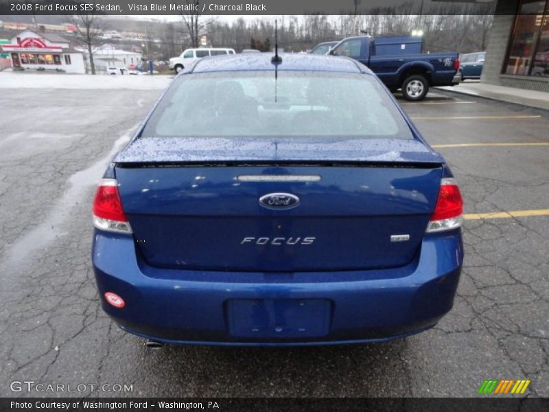 Vista Blue Metallic / Charcoal Black 2008 Ford Focus SES Sedan
