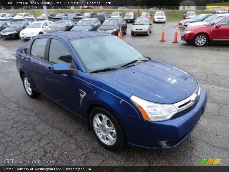 Vista Blue Metallic / Charcoal Black 2008 Ford Focus SES Sedan