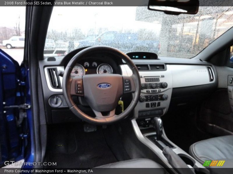 Vista Blue Metallic / Charcoal Black 2008 Ford Focus SES Sedan