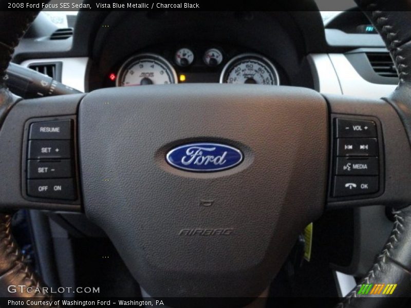 Vista Blue Metallic / Charcoal Black 2008 Ford Focus SES Sedan