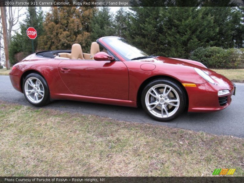 Ruby Red Metallic / Sand Beige 2009 Porsche 911 Carrera Cabriolet