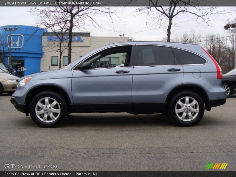 Glacier Blue Metallic / Gray 2009 Honda CR-V EX 4WD