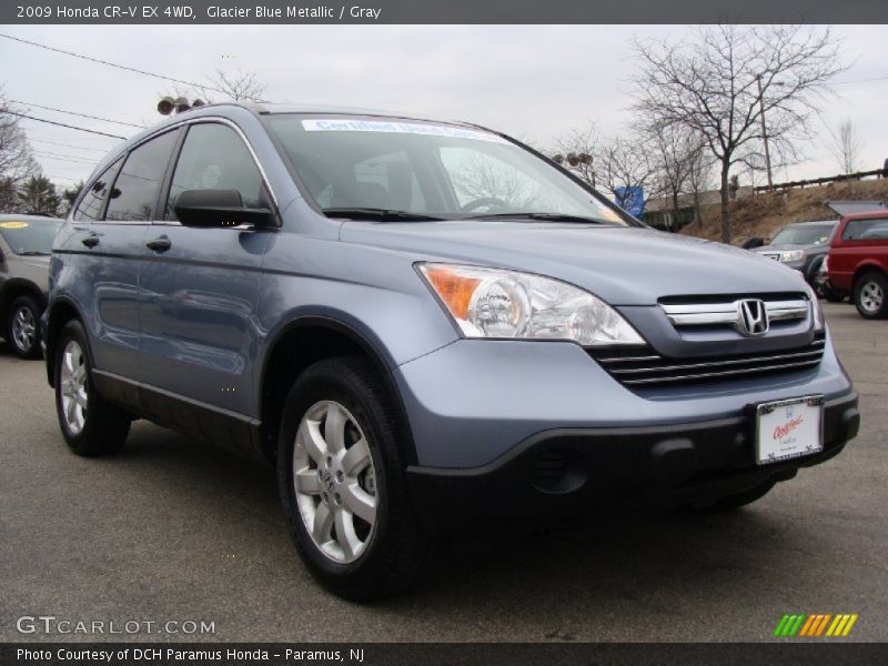 Glacier Blue Metallic / Gray 2009 Honda CR-V EX 4WD
