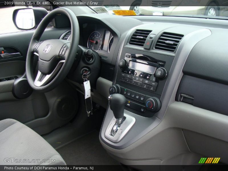 Glacier Blue Metallic / Gray 2009 Honda CR-V EX 4WD