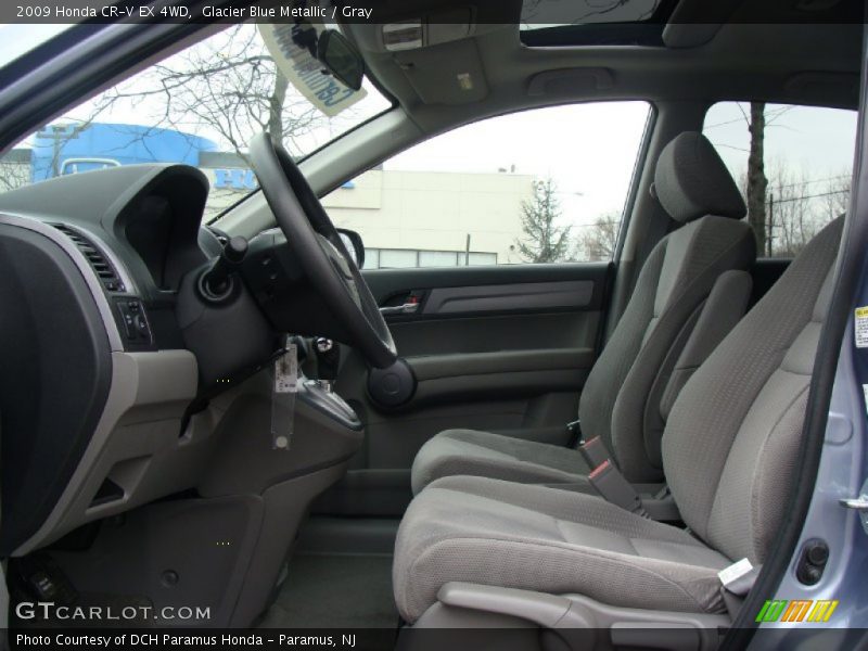 Glacier Blue Metallic / Gray 2009 Honda CR-V EX 4WD