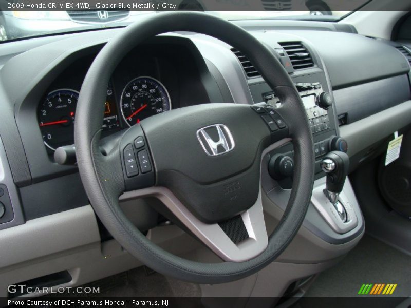 Glacier Blue Metallic / Gray 2009 Honda CR-V EX 4WD