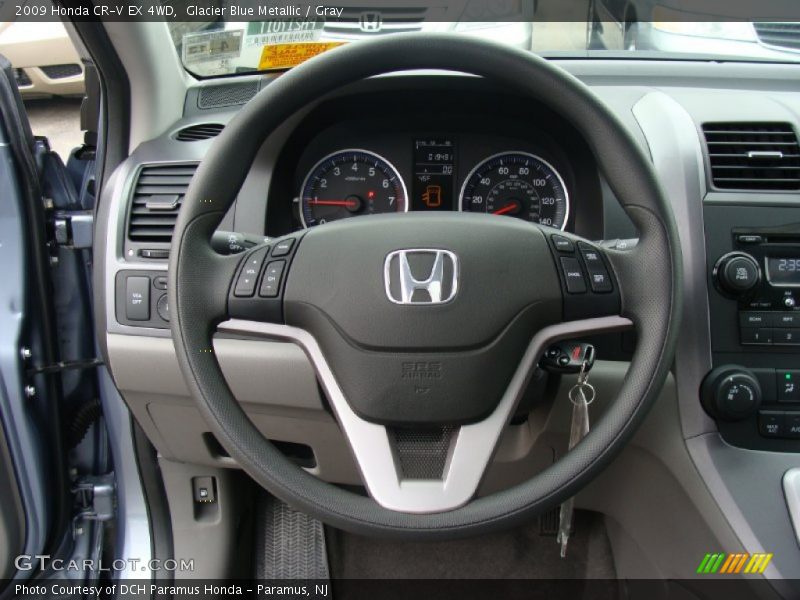 Glacier Blue Metallic / Gray 2009 Honda CR-V EX 4WD