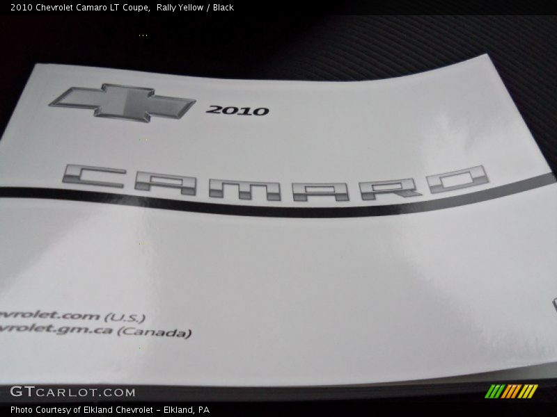 Rally Yellow / Black 2010 Chevrolet Camaro LT Coupe