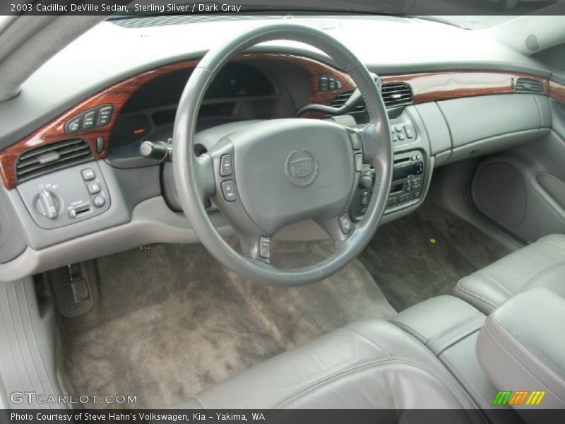 Sterling Silver / Dark Gray 2003 Cadillac DeVille Sedan