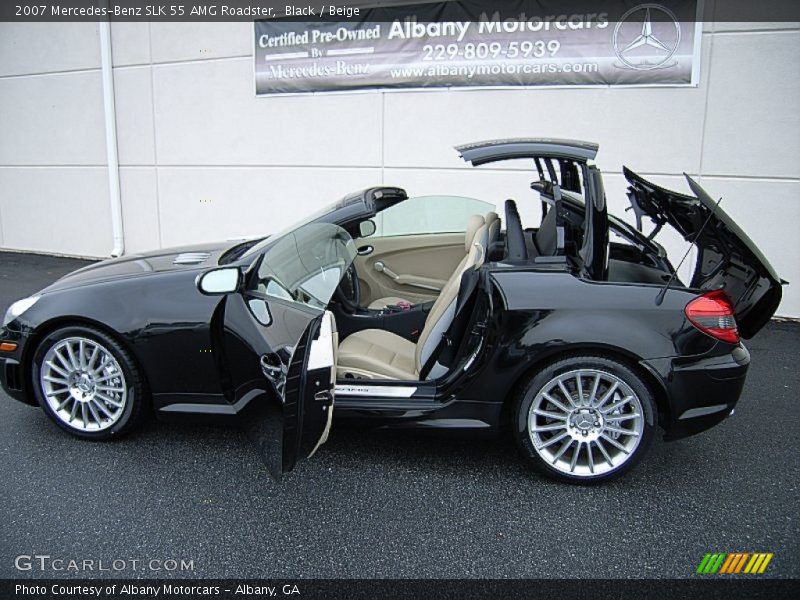 Black / Beige 2007 Mercedes-Benz SLK 55 AMG Roadster