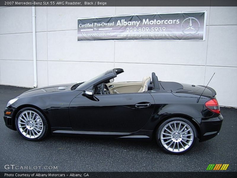Black / Beige 2007 Mercedes-Benz SLK 55 AMG Roadster