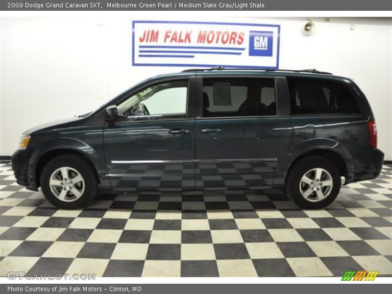 Melbourne Green Pearl / Medium Slate Gray/Light Shale 2009 Dodge Grand Caravan SXT