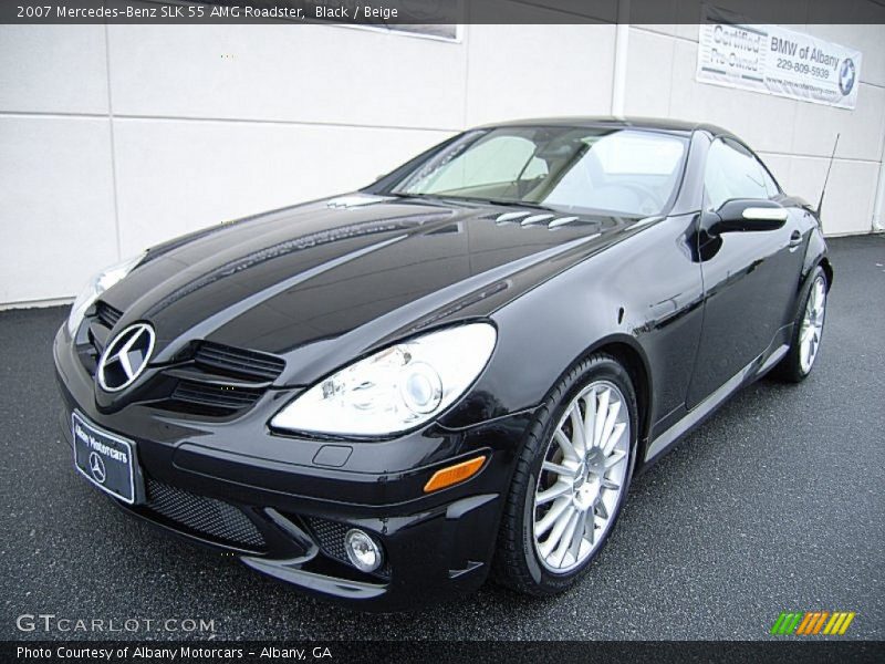 Black / Beige 2007 Mercedes-Benz SLK 55 AMG Roadster