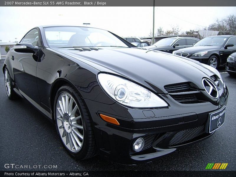 Black / Beige 2007 Mercedes-Benz SLK 55 AMG Roadster