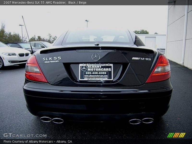 Black / Beige 2007 Mercedes-Benz SLK 55 AMG Roadster