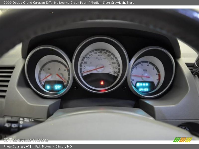 Melbourne Green Pearl / Medium Slate Gray/Light Shale 2009 Dodge Grand Caravan SXT