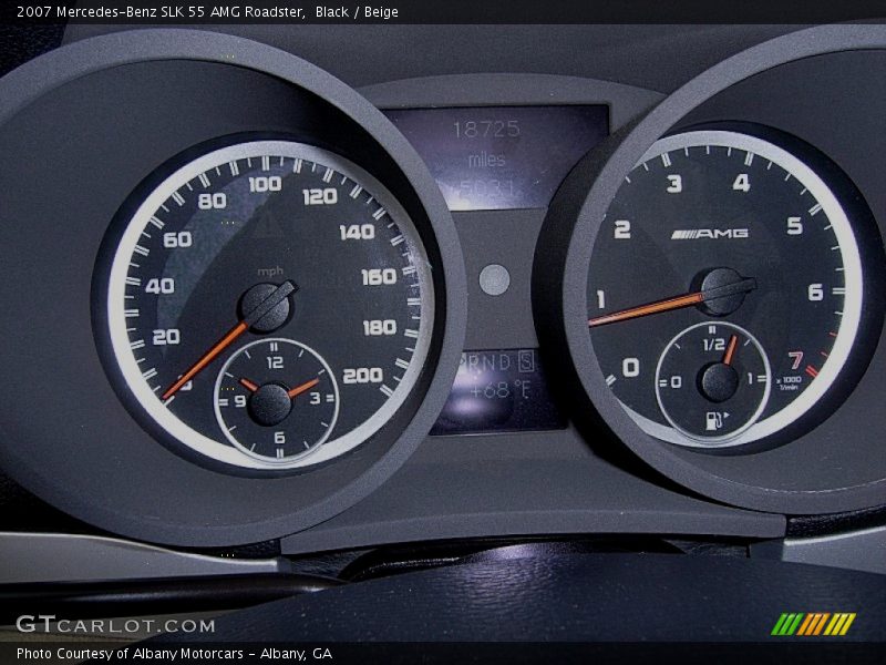 Black / Beige 2007 Mercedes-Benz SLK 55 AMG Roadster